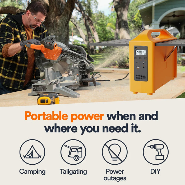 jsdsolar Portable Power Station 100W Solar Generator output AC 220V 110V LiFePO4 Power Bank UPS Power Plant For Outdoor Camping