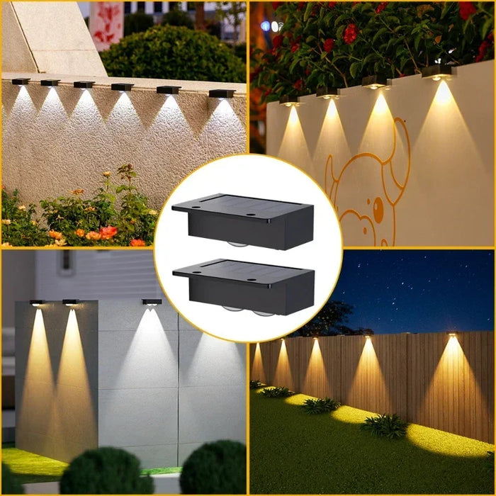 LED Solar Step Lamp Outdoor Path Stair Garden Lights Waterproof Balcony Deck Light Decoration Patio Stair Fence Light 1~12pcs
