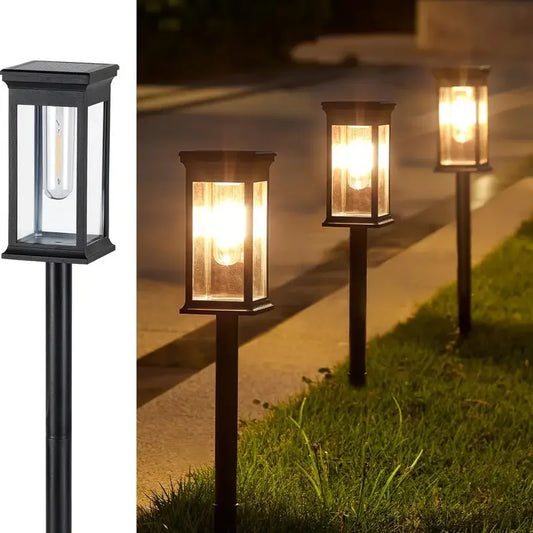 Solar Landscape Pathway Lights Outdoor Waterproof LED Lamps for Yard Garden Driveway Walkway Energy Efficient Night Lighting