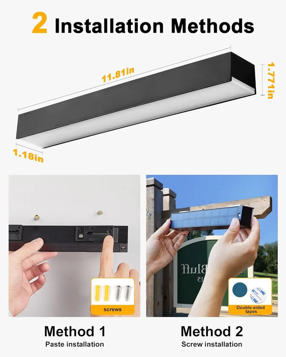Solar Sign Light Outdoor Ultra Bright Address Lights Solar House Number Light Waterproof Wall Lamp LED Outdoor Sign Lighting