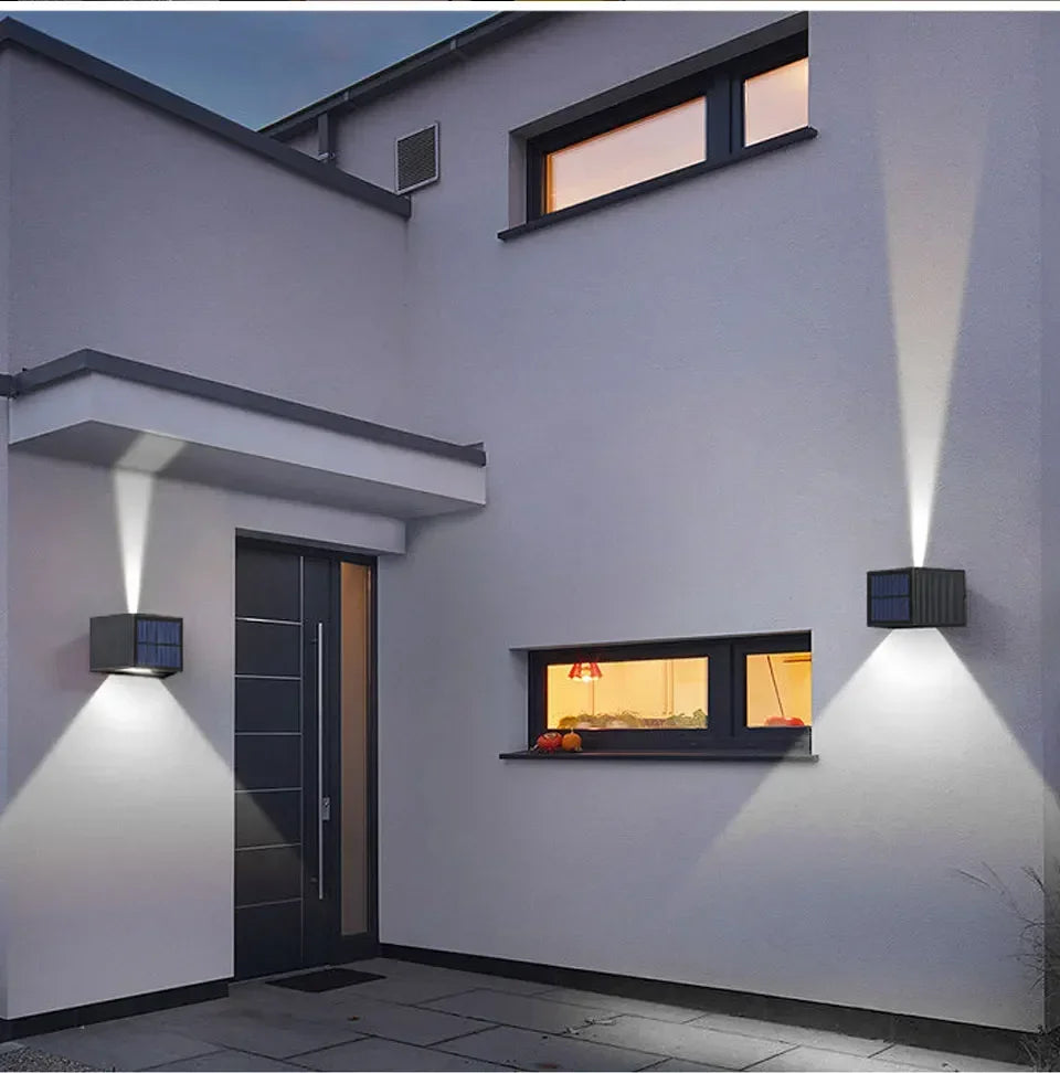 Outdoor Solar Fence Light LED Wall Lamp Waterproof Dusk to Dawn Deck Lights Outdoor Lighting For Garden Balcony Staircase Patio
