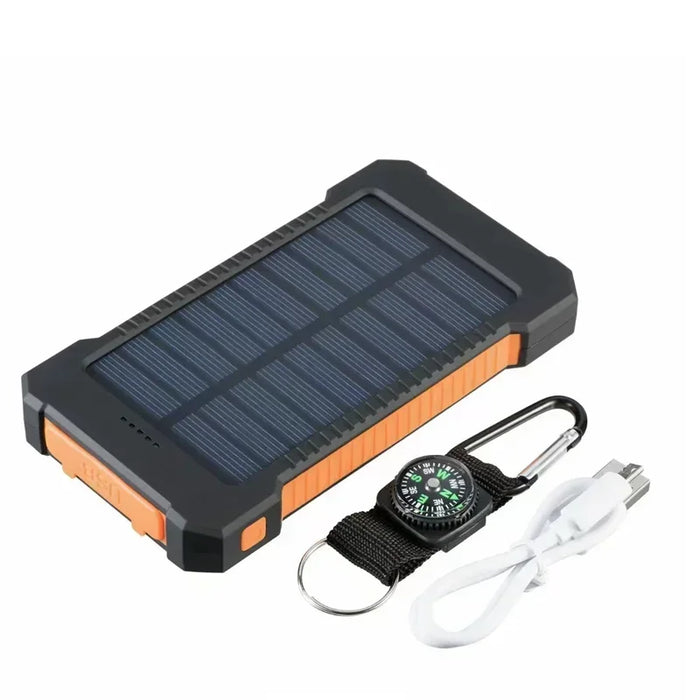 New 20000mah Solar Power Bank Portable Power Bank Power Supply, Outdoor Camping LED Lighting Compass Mobile Phone Charging