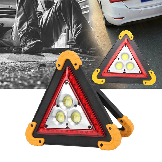 Solar Emergency Triangular Warning Light Safety Emergency Breakdown Alarm Lamp Portable Solar Light For Camping Working