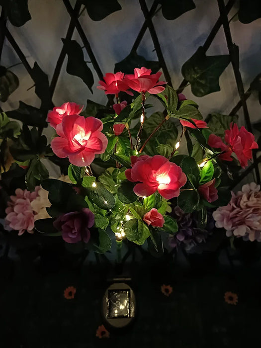 Solar Garden Lights Wild Flower Chrysanthemum Stake Lawn Lamp Waterproof Garden Butterfly  Lamps Yard Art for Home Decoration
