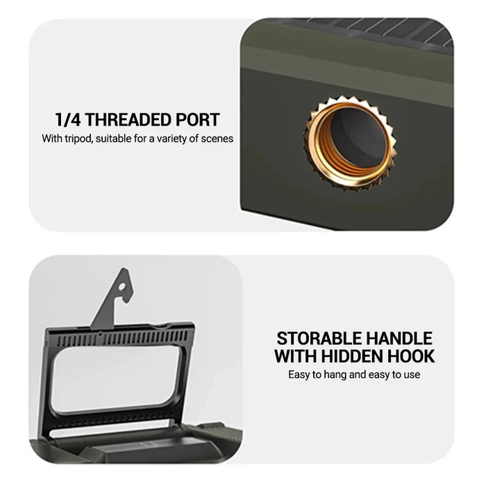 Solar LED Camping Lamp Warm Atmosphere Light 2400MAh USB Rechargeable Portable Hook Tent Lantern Waterproof Emergency Floodlight
