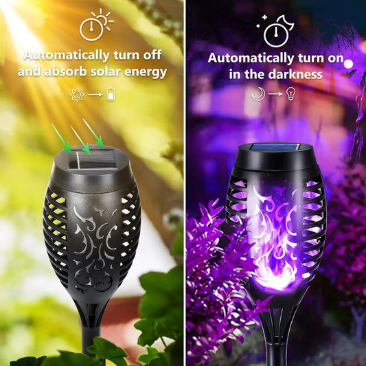Solar Torch Flame Lights for Halloween and Ghost Festival Solar Light Outdoors