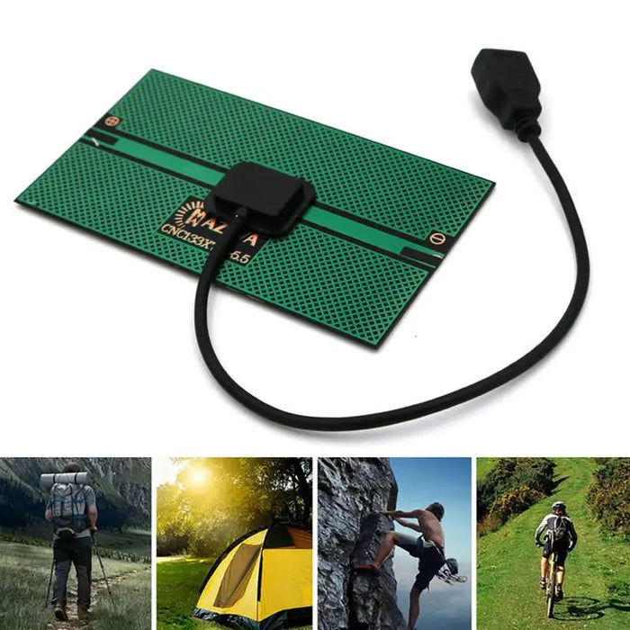 New Solar Panel Power Bank 5.5W USB Solar Panel Charger Compact Solar Panel Chargers For Smart Phones Tablets Hiking Camping