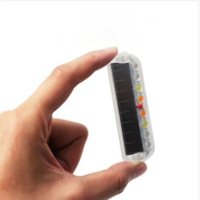 Solar LED Car Burglar Alarm Emergency Safety Warning Light Vibration Light Sensor Motorcycle Anti-collision Flashing Light
