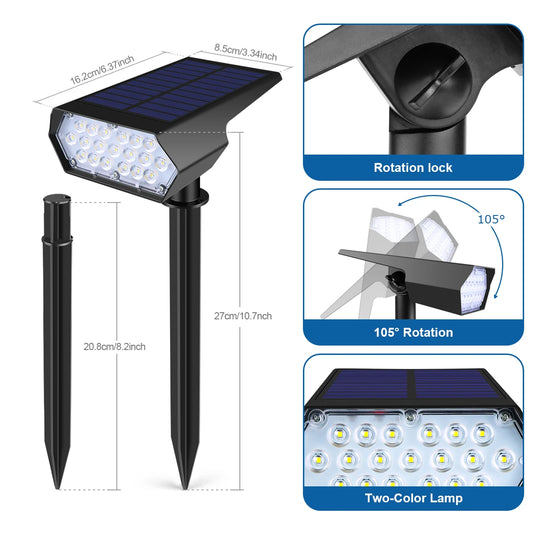 Solar Outdoor Pathway Light,Auto on at Night/Auto off at Sunrise,Yard Street Garden Energy Saving Waterproof Wall Nightlamp
