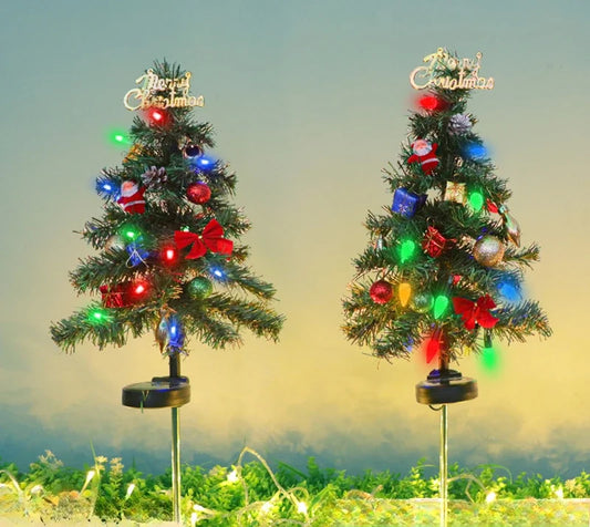 Solar Christmas Tree Garden Decorative Lights Lawn Lights Outdoor Led Snow Christmas Lights Garden