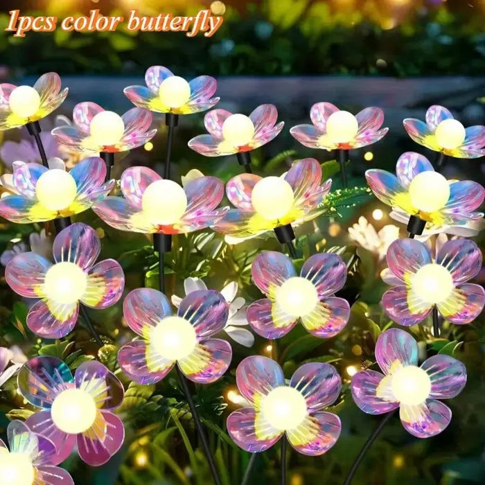 Solar Firefly Flower LED Light,Outdoor Waterproof 2 Modes Decoration Fairy Lamp,Landscape Lighting For Garden,Lawn,Patio,Pathway