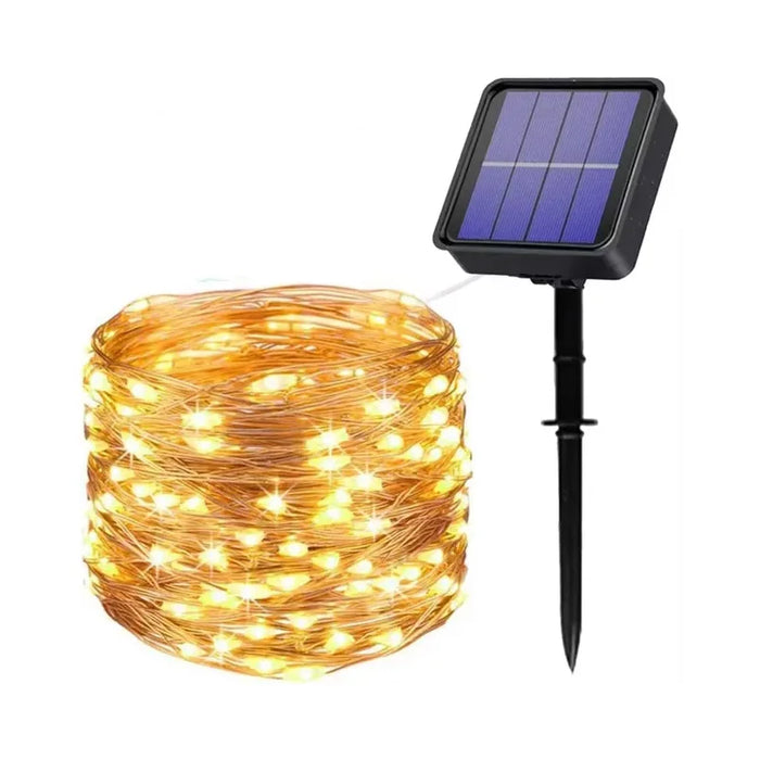 Solar LED String Lights 5M/10M/20/30M Outdoor Solar Copper Wire Light 8 Mode Waterproof Lamp For Garden Christmas Tree Decor