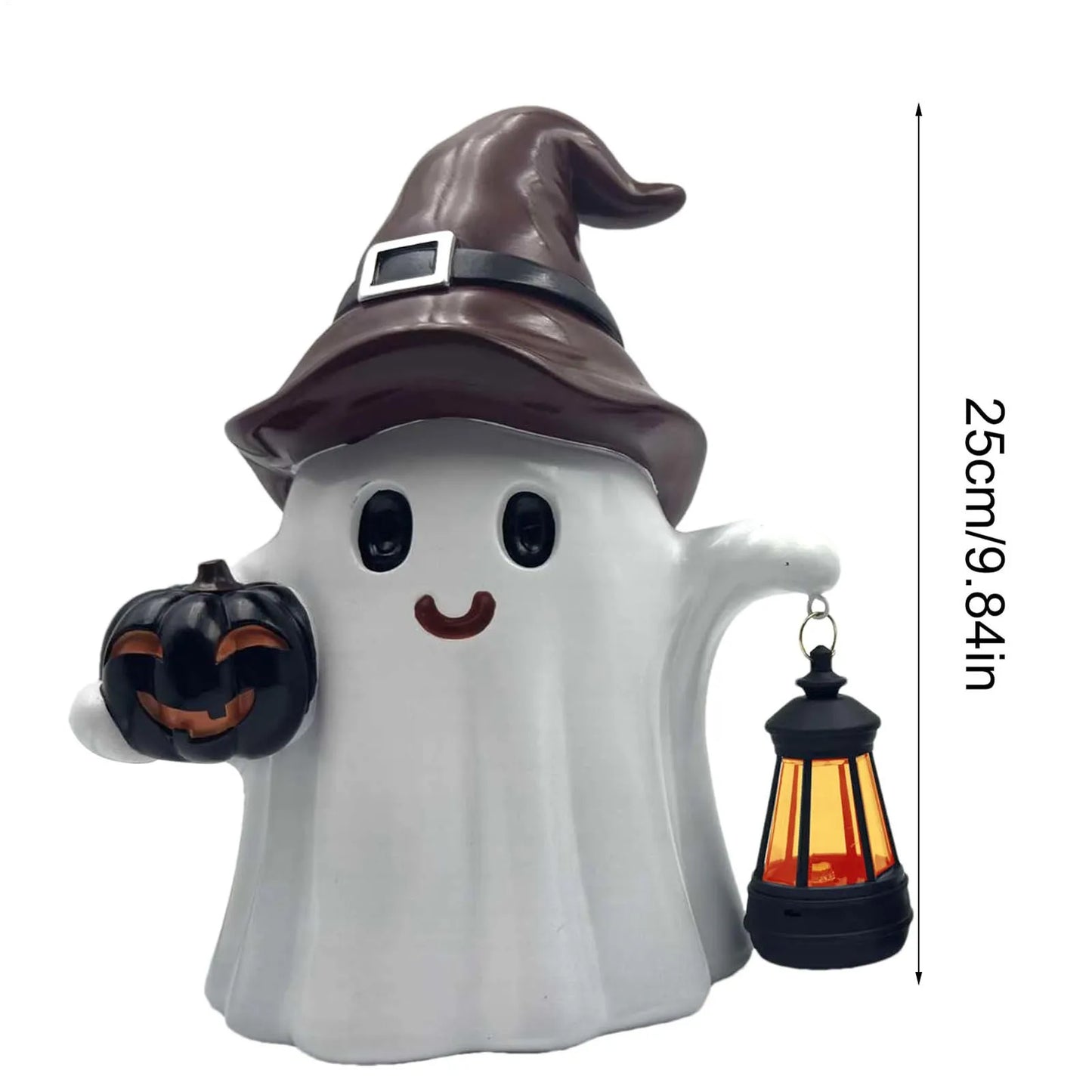 Halloween Ghost Lantern Ornament Solar Powered Design Light Nightlight Garden Sculpture Lights Cute Yard Holiday Decorations