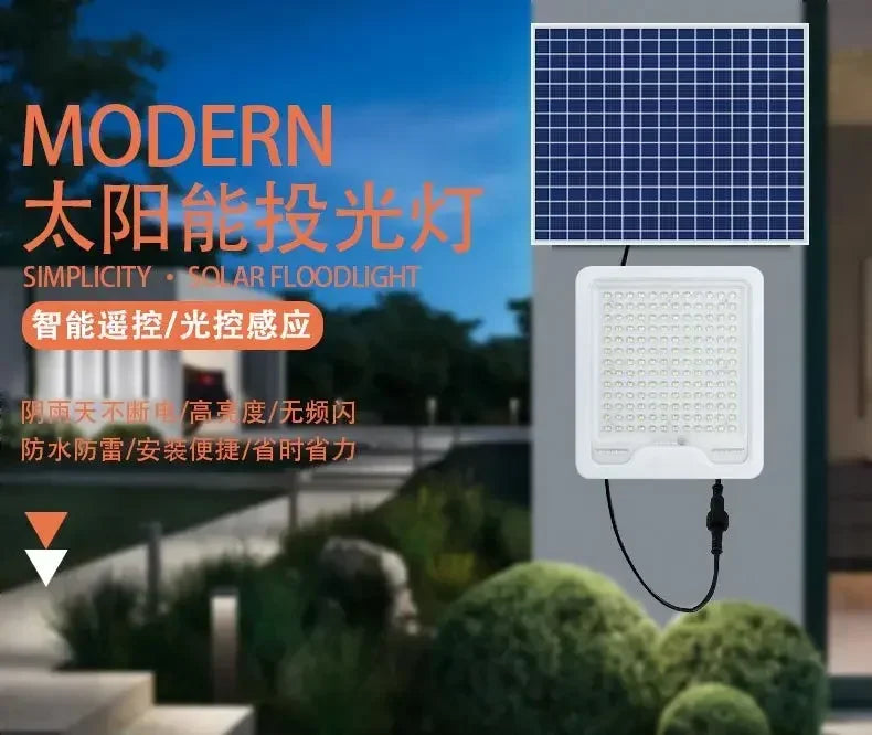 Solar Floodlights Garden Lamps High Pole Golf Course Projection Lights Split Remote Control Light Control Sensor LED Lights