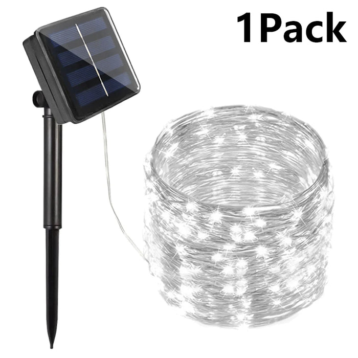 Solar String Outdoor LED Light Garden Fairy Lights 7m/12m/22m/32m/52m/102m Led Twinkle Waterproof Lamp for Christmas Party Decor