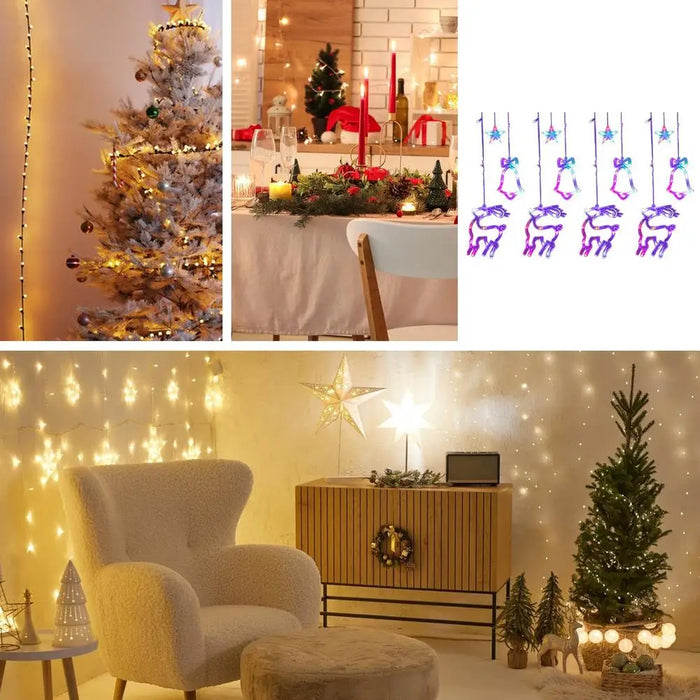 Christmas Star Lights LED Window Lights Star Christmas Lights Indoor Window Lights Christmas Decorations For Window And Walls