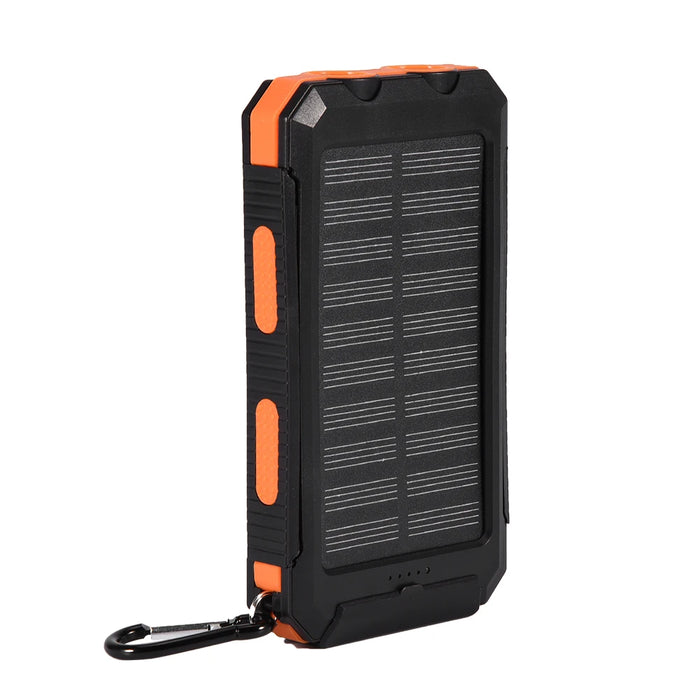 Protable 10000mAh Outdoor Fast Charge Solar Mobile Power Bank Case DIY Kit with Compass Power Bank Dual USB Portable Power Bank