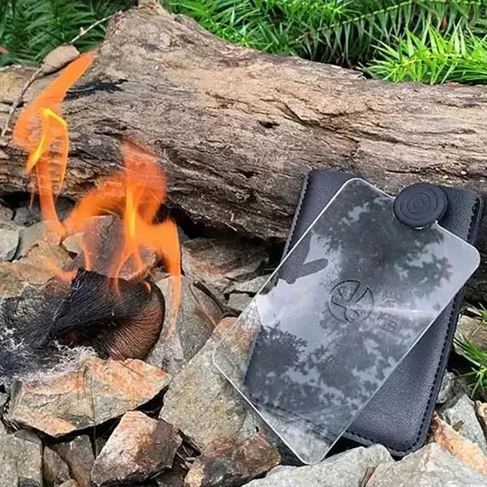 Magnifying Glass Card Fire Starter Outdoor Solar Lgniter Fresnel Solar Concentrator Picnic Lgnition Tools Survival Multitools
