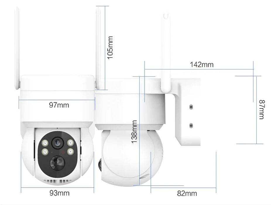 Solar WIFI Camera Outdoor 4MP Video Surveillance Wireless IP Camera With 7800mAh Recharge Battery PIR Human Detecte Security Cam