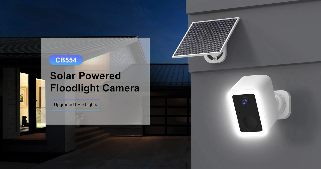 Outdoor 3MP Solar HD Surveillance Camera LED Full Color Night Vision Intelligent Motion Detection IP66 Waterproof High Endurance