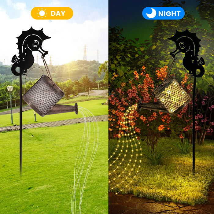 Solar Watering Can Light Outdoor Waterproof Shower Light Decorative Solar Lights for Home Outside Walkway Garden Patio Decortion