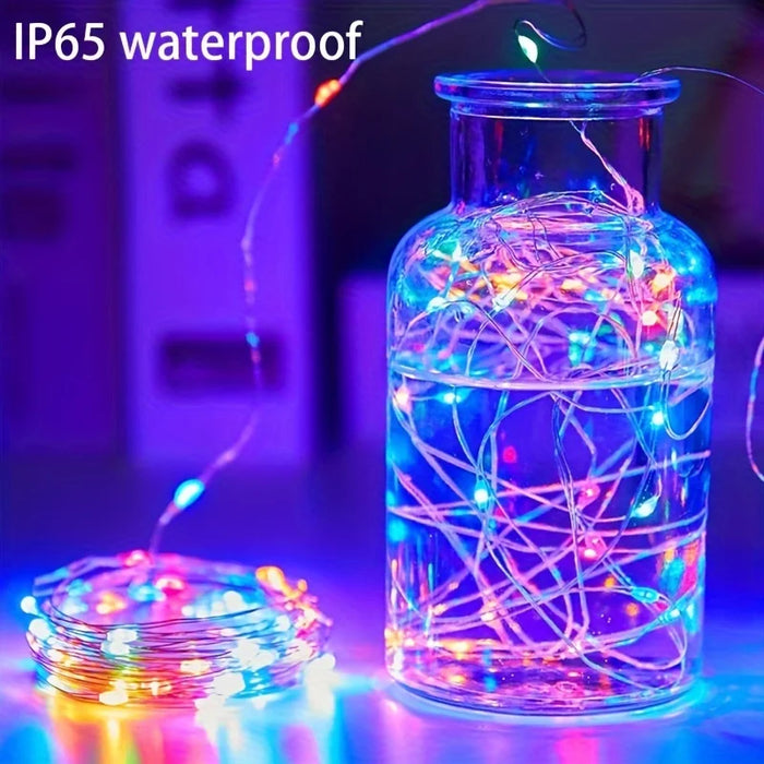 Solar LED String Lights 5M/10M/20/30M Outdoor Solar Copper Wire Light 8 Mode Waterproof Lamp For Garden Christmas Tree Decor