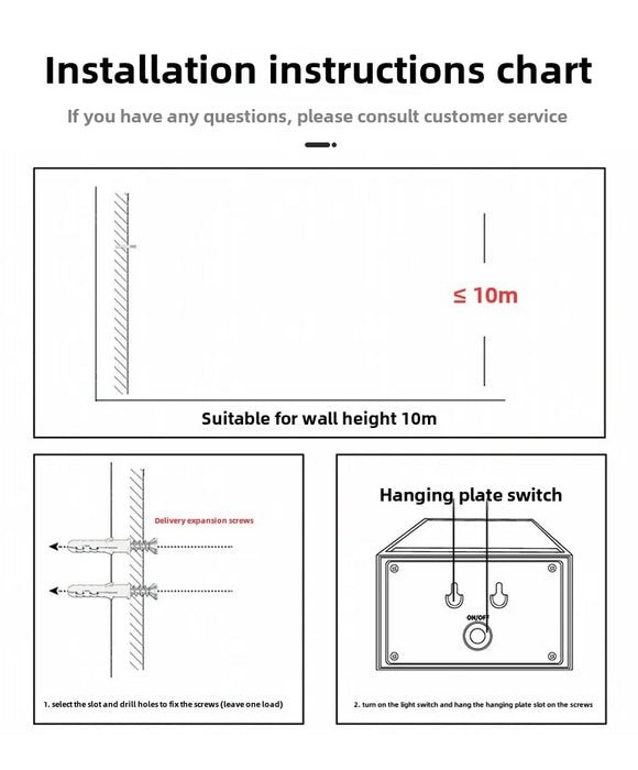 Solar Powered Outdoor Wall Light, Decorative Garden Fence Lamp for Landscaping, Waterproof Patio Wall Washer Light