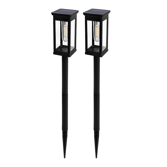 Retro Solar Pathway Warm Lights Outdoor Waterproof Solar Powered Garden for Walkway Yard Backyard Landscape Lighting Decorative