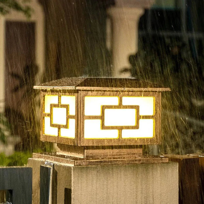 Solar Column Light Garden Solar Lamps Waterproof LED Solar Pillar Light Timed Remote Control LED Outdoor Lighting Courtyard Lamp
