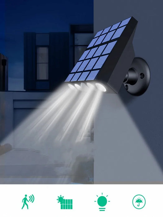 LED Solar Lamp Garden Light IP65 Waterproof LED Exterior Spotlight For Outdoor Lighting With Motion Sensor Projector Street Lamp
