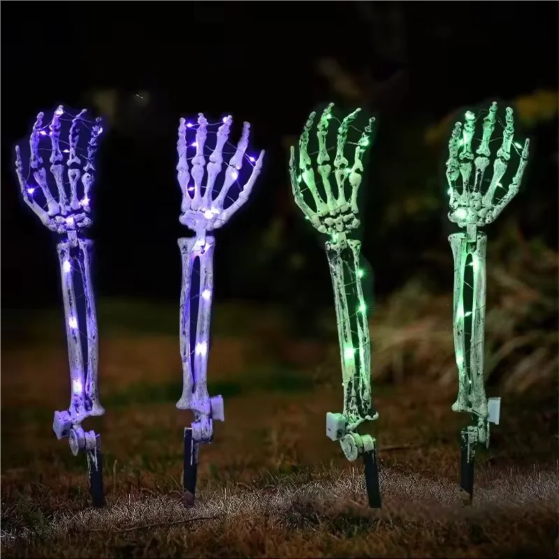 2PC Halloween Solar Ghost Hand LED Garden Lights Outdoor Waterproof Stake Lights Horror Atmosphere Decoration Lamp For Festival