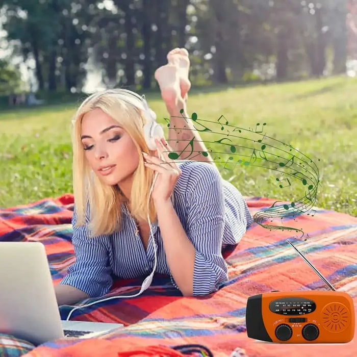 Hand Solar Radio Portable Power Bank AM/FM/NOAA Emergency Weather Radio for Hurricane Earthquake Disaster Survival Supply