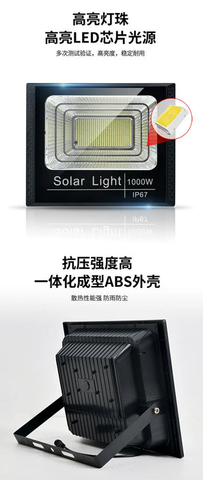 Outdoor LED Solar Flood Light 30W50W100W200W300W500W Outdoor Waterproof Spotlight Solar Remote Control Reflector LED Street Lamp