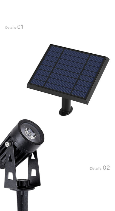 Solar Outdoor Lighting Landscape Yard Garden Tree Separately Lamp Powered Spotlight 4 Warm White Lights Solar Panel