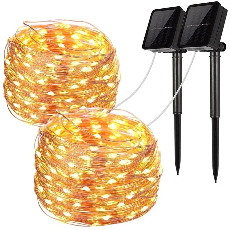 Solar Lamp String Lights 100/200/300/400 LEDs Fairy Holiday LED Outdoor Christmas Party Garland Solar Garden Waterproof Decor