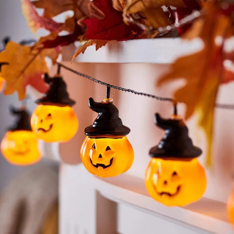 Solar Lights for Halloween Decorations Pumpkin Outdoor Spooky String Lights for Easter Garden Yard  Decor