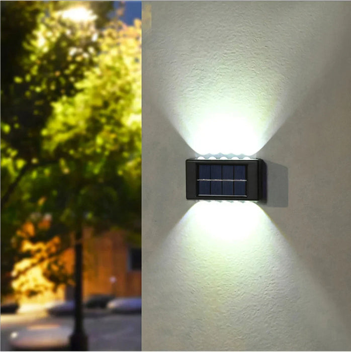 Solar Wall Lamp Outdoor Waterproof Solar Powered Light UP and Down Illuminate Home Garden Porch Yard Decoration Outside Sunlight