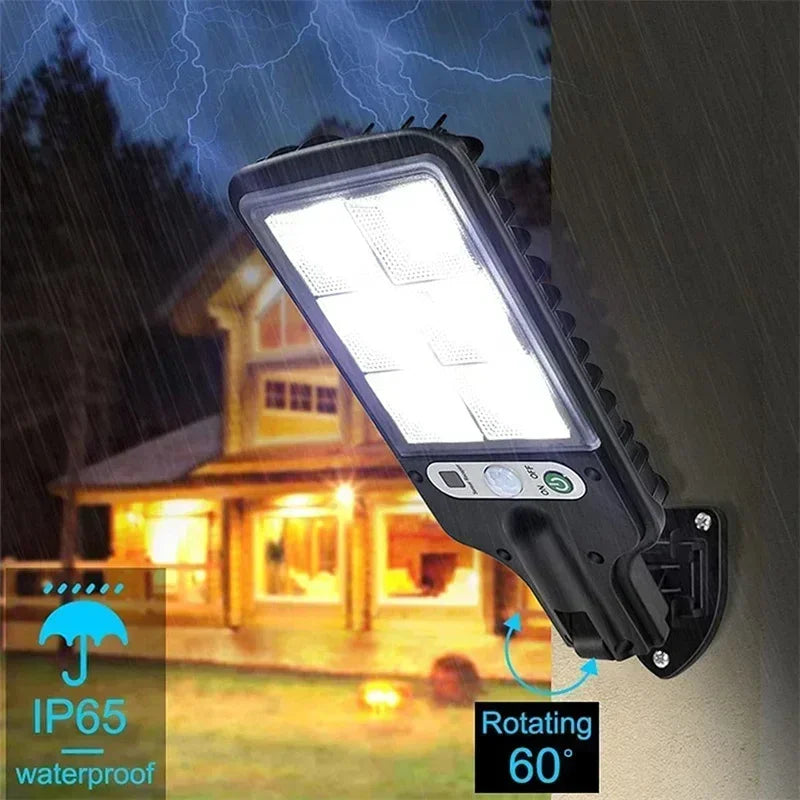 1~6PCS Solar Wall Lamp Motion Sensor 3 Working Modes Outdoor Garden Courtyard Security Waterproof Decoration Street Lights