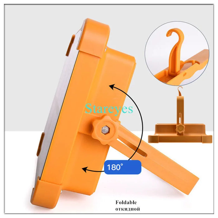Portable Solar LED Floodlight Rechargeable Flood light Outdoor Photovoltaic panel emergency flashlight torch IP66 Waterproof