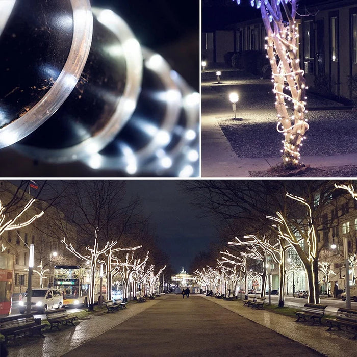 Solar LED Light Path Deck Outdoor Garden Solar String Lights Solar Rope Lights Outdoor Lighting Strips Wedding Christmas Decor