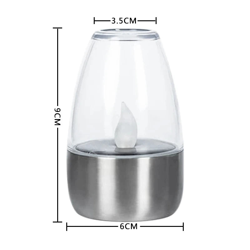 Solar Light Outdoor Terrace LED Steel Candle Light Lawn Deck Halloween Decoration Night Light Waterproof Garden Solar Light