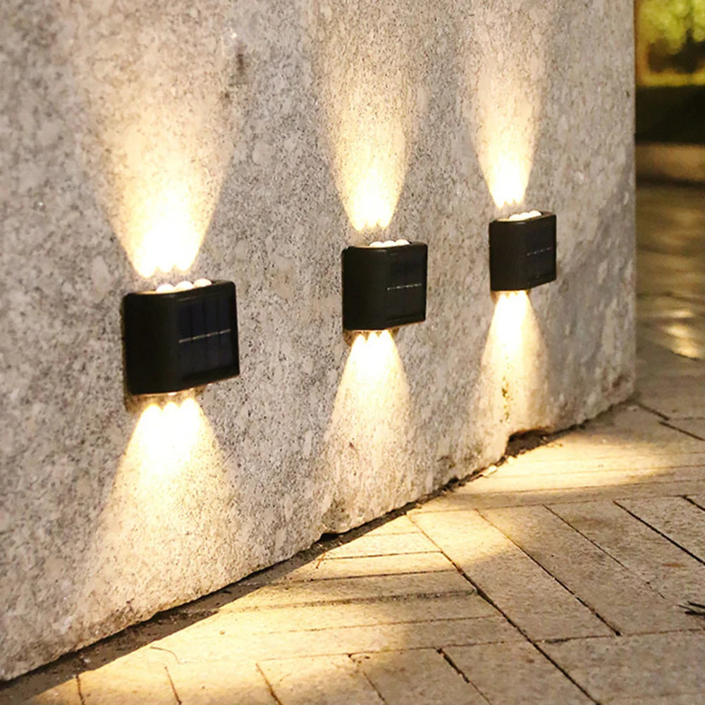 Solar Wall Light Outdoor Waterproof Solar Led Lights Up and Down Luminous Lamp for Garden Yard Street Landscape Balcony Decor