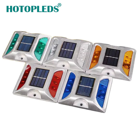 Outdoor Deck Lights 6 LED Solar Aluminum Road Stud for Road Safety Items