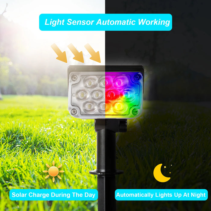 1/2/4PCS Solar Power Light Adjustable Light Temperature Solar Garden Light outdoor IP65 Solar Lamp Super Bright Solar Spotlight