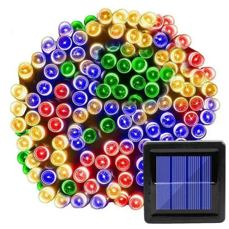1Pack Solar String Light Fairy Garden Waterproof Outdoor Lamp 6V Garland For Christmas Xmas Holiday Party Home Decoration