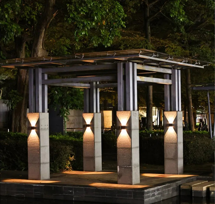 Solar Wall Lamp Led Outdoor Waterproof Decoration Garden Lamp Up And Down Luminous Lighting for Wall Porch Balcony Garden Street