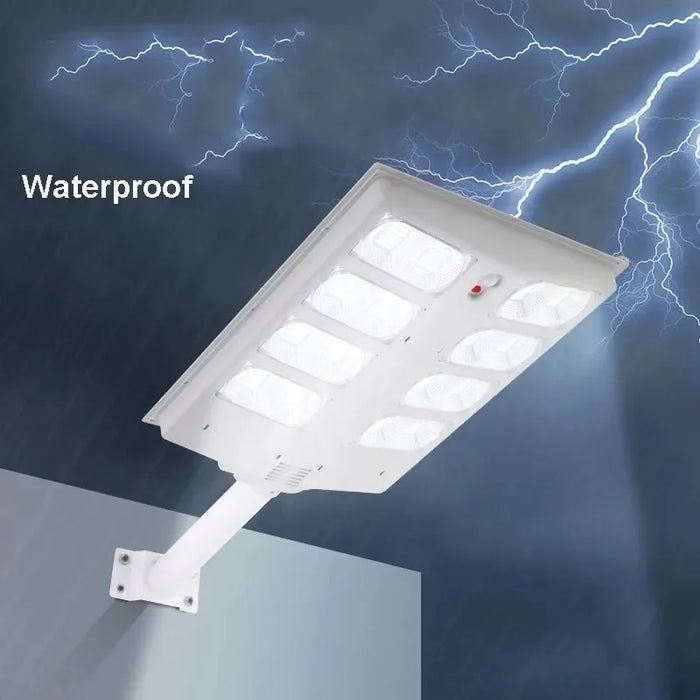 Solar Street Light with High Power Lumens and Motion Sensor for Garden Security1000W, Retractable Pole for Convenience