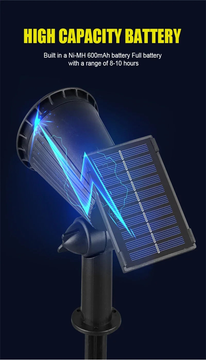 Solar Pathway Light Outdoor Waterproof Bright Monocrystalline Silicon Garden Decorate Light 9 LED Landscape Lamp for Yard Fenced