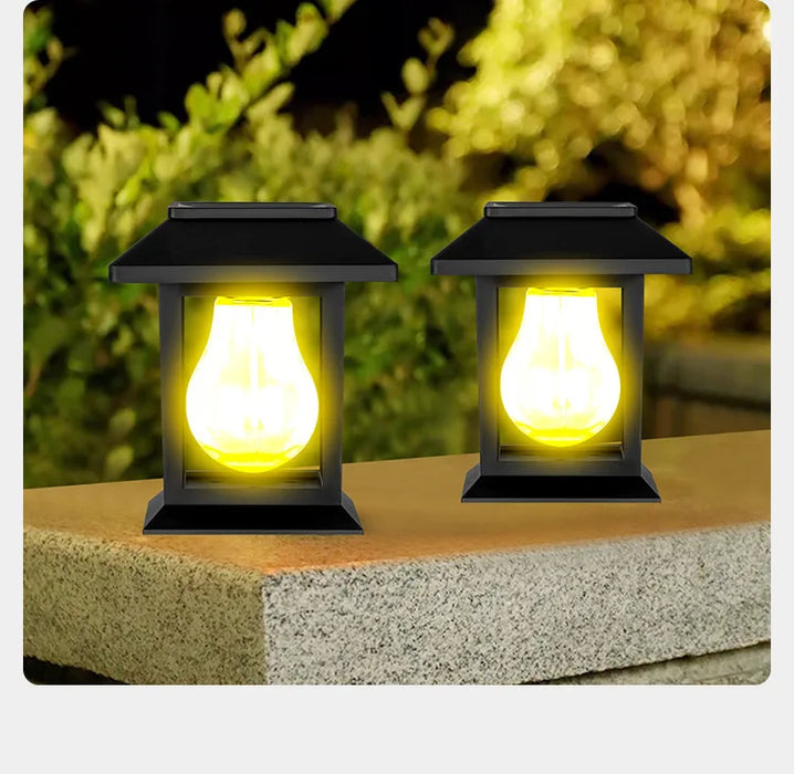 2 Pack Solar Pathway Light Outdoor Garden Lantern Waterproof Lighting Landscape Light Yard Patio Walkway Driveway Camping Decor