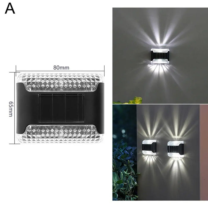 Solar Lights Outdoor Wall Waterproof Up and Down Wall Lights Garden Ambient Light for Garden Decoration Fence Patio Garage